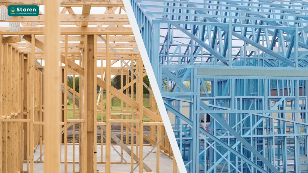 timber structural vs ligh gauge steel structure staren vietnam steel detailing